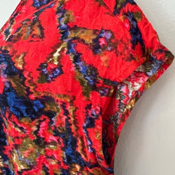 Anthropologie Maeve Sz S Pullover Mini Tunic Boho Dress Stretch V Neck - Picture 5 of 6